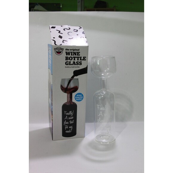 Big Mouth Original Wine Bottle Glass Holds Full Bottle 750 ml  Hand Blown 11.5" - Picture 3 of 9